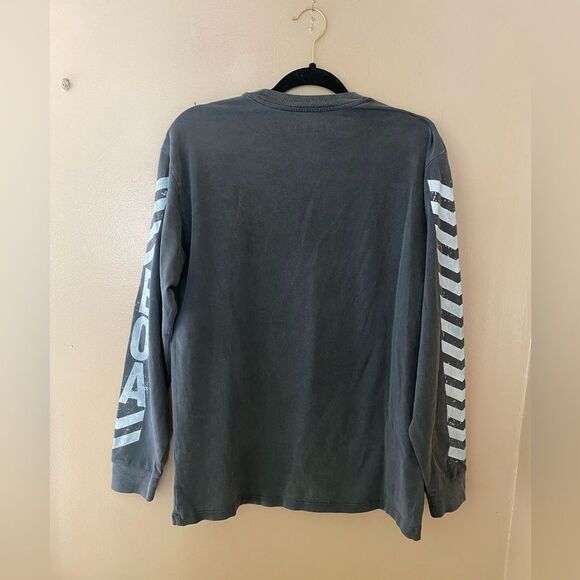 SER.O.YA Danny printed stretch cotton jersey top gray Long Sleeve Tee NWOT XS - Picture 9 of 11